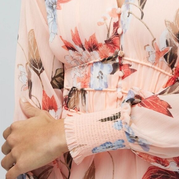 White HouseBlack Market Floral Top - Picture 4 of 6